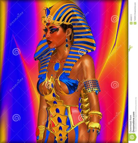 Cleopatra Or Any Egyptian Woman Pharaoh Stock Illustration