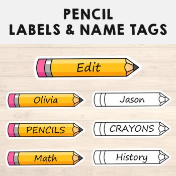 pencil  tags  pencil labels classroom  ta vrogueco