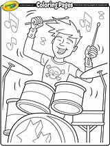 Coloring Drummer Crayola Pages Au Print sketch template