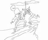 Pan Peter Coloring Hook Captain Duel sketch template