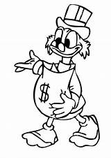 Scrooge Mcduck Picsou Coloring4free Patak Richest Bojanke sketch template