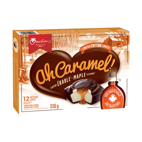 ah caramel maple flavour limited edition cakes vachon bakery  aliments du quebec