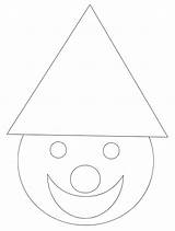 Coloring Forms Shapes Simple Triangle Geometric Circles Created Character Cute Some Kids Face sketch template