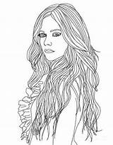 Coloring Pages Choose Kids Hair Sheets Avril Lavigne Board Long People sketch template
