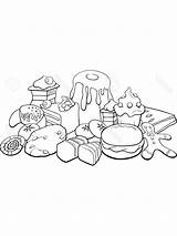 Coloring Pages Food Alive Packets Printable Baby Template sketch template