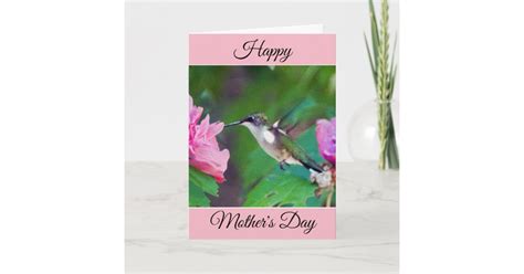 personalized happy mothers day hummingbird card zazzlecom