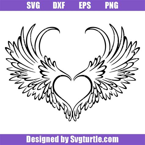 wings  heart svg angel svg heart wings svg heart wings clipart