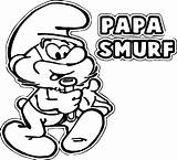 Papa Smurf Coloring Pages Wecoloringpage sketch template