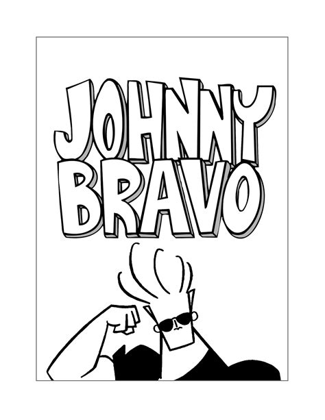 johnny bravo    coloring pages  kids thinking   tv