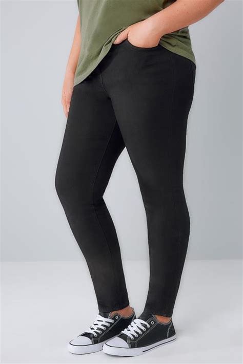 black basic 5 pocket skinny ava jeans plus size 16 to 32