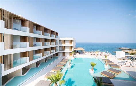 akasha beach hotel  spa hersonissos crete east   beach
