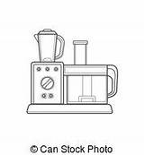 Clipart Food Processor Kitchen Outline Illustration Vector Stock Clipground sketch template