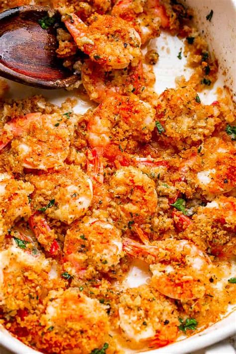 crispy garlic butter shrimp scampi easy baked shrimp recipe