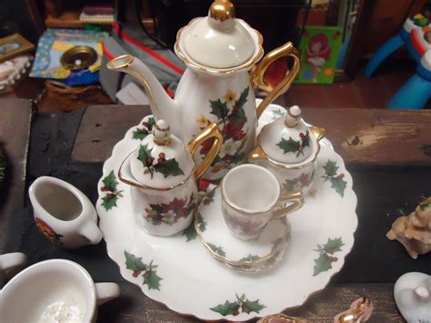 lot   collectible small miniature tea sets miniature tea set tea set tea
