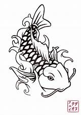 Tattoo Koi Fish Japanese Designs Coloring Drawing Pages Drawings Style Deviantart Henna Getcolorings Visit Stencil Getdrawings Clipartmag Punk sketch template