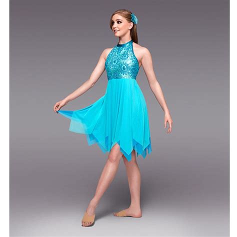 blue soft ballet dresses nightgown dresslong ballet skirt costumes ballerina shiny top hb