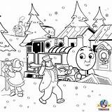 Christmas Thomas Train Coloring Pages Kids Colour Activities Childrens Snowstorm James Friends Snow Printable Print Winter Tank Engine Toys Games sketch template