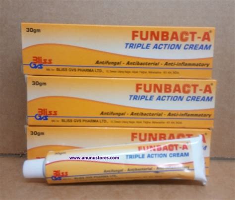 funbact  triple action cream  anti inflammatory cream skin