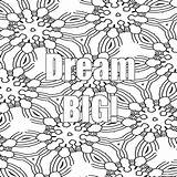 Coloring Pages Dream Quote sketch template