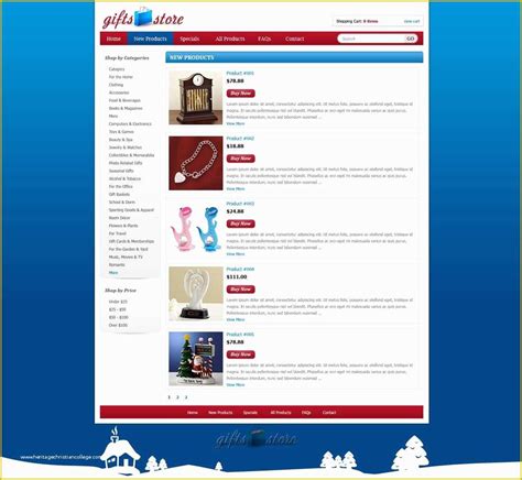 store website templates  gifts shopping web template