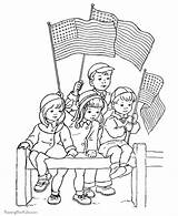 Printable Flag Coloring Pages American Kids July 4th Color Patriotic Military Veterans Print Memorial Fourth Presidents Printing Help Parade Around sketch template