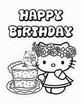 Kitty Hello Birthday Coloring Pages Happy Drawing Cake Easy Kids Drawings Color Printable Card Getcolorings Inspiration Print Getdrawings Single Holiday sketch template