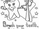 Coloring Pages Teeth Brush Body Healthy Getcolorings sketch template