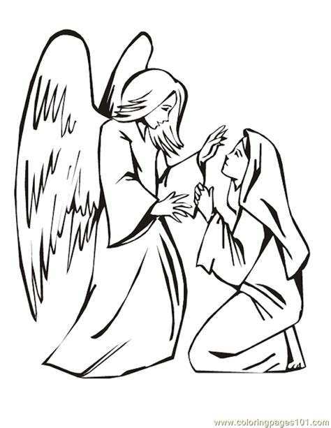 coloring page angel visits mary high quality coloring pages