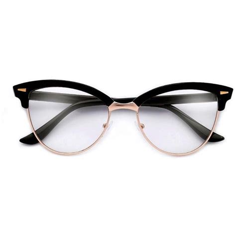 53mm half frame cat eye silhouette sophisticated clear eyewear 5