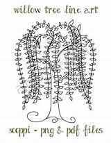 Weeping Branch Coloring sketch template