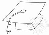 Graduation Cap Template Hat Printable Coloring Merrychristmaswishes Info sketch template