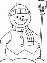 Bonhomme Neige sketch template