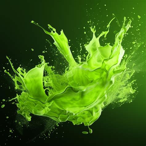premium photo green color splash