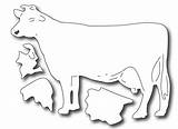 Frantic Stamper Die Cow Precision Barnyard Fra Dies Number Part Franticstamper sketch template