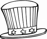 Hat Coloring Pages Printable July Cap 4th Fourth Baseball Color Drawing Uncle Sam Caps Fire Tiny Hats Firefighter Clipart Kids sketch template