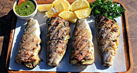 Crispy Skin Sea Bass With Salsa Verde Seafood Recipes