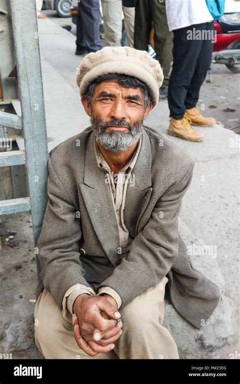 Skardu Pakistan July 28 An Unidentified Old Man Poses For A