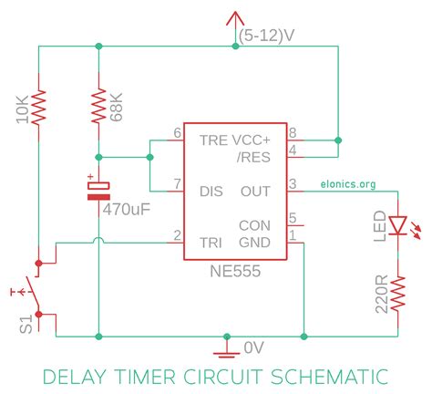 adjustable auto   delay timer circuit   ic