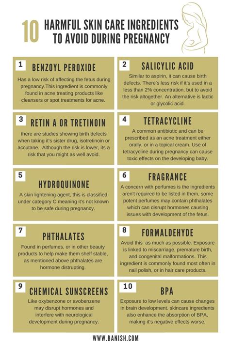 10 skincare ingredients to avoid during pregnancy