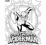 Coloring Spiderman Spider Man Ultimate Pages sketch template