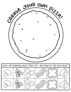 pizza activity sheet  art  melle teachers pay teachers