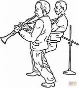 Clarinet Klarinetten Ausmalbild Ausmalbilder Kategorien sketch template
