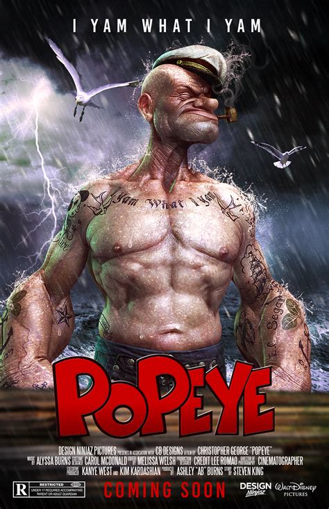 popeye  poster image manipulation  behance