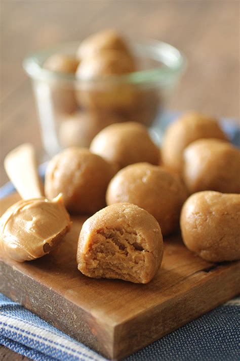bake peanut butter cookie dough protein balls dashing dish