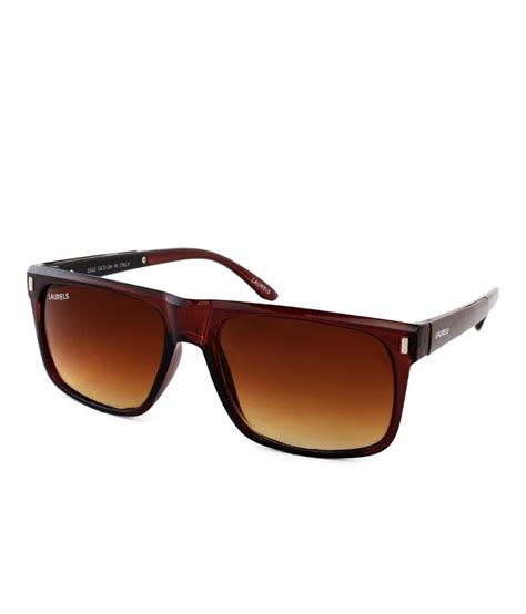 Laurels Brown Medium Unisex Wayfarer Sunglasses Buy Laurels Brown