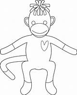 Sock Coloring Monkey Pages Azcoloring Printable sketch template