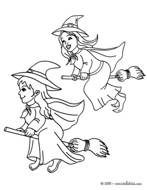 witches broom race coloring pages hellokidscom