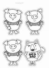 Pigs Little Three Pig Activities Story Para Crafts Printable Houses Template Worksheets Clip Preschool Printables Cut Los Templates Book Actividades sketch template