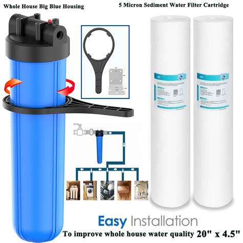 Big Blue 4 5x20 Whole House Well Water Filter System Fda Pp Sediment