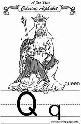 Coloring Alphabet Traditional Queen Pages Janbrett Printable Click sketch template